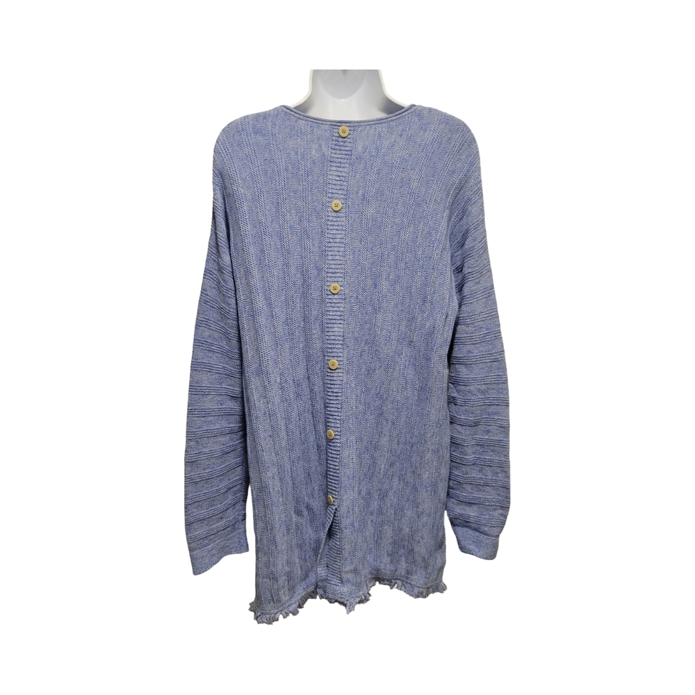 J. Jill Light Blue Women's Textured Sweater - Picture 2 of 10